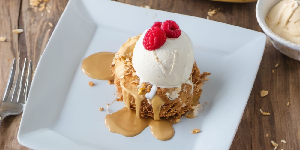 Banana Fried Ice Cream Recipe.