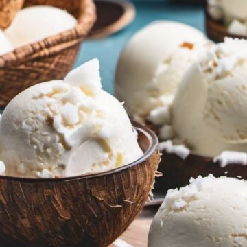 Coconut Ice Cream Recipe With Ice Cream Maker - Ice Cream DIY | Ice