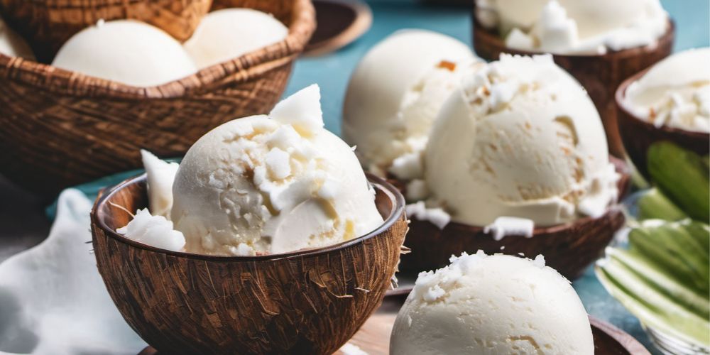 Coconut Ice Cream Recipe With Ice Cream Maker.