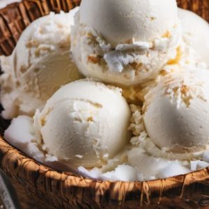 Coconut Milk Ice Cream With Ice Cream Maker