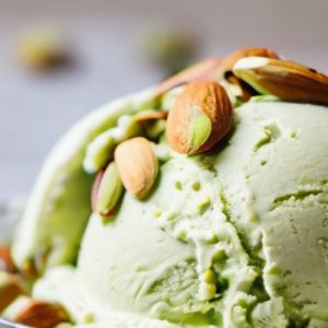 Pistachio Almond Ice Cream Recipe.