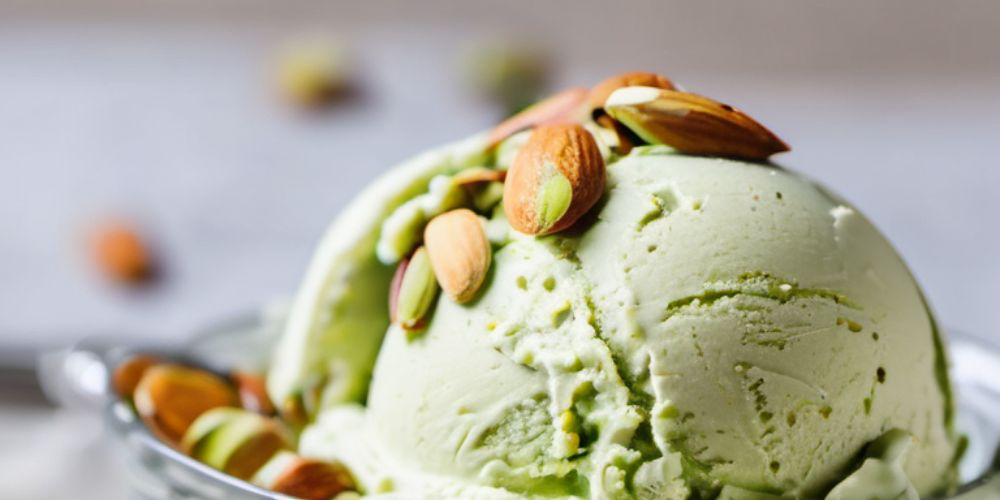 Pistachio Almond Ice Cream Recipe.