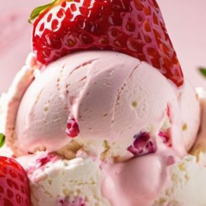 Strawberry Cheesecake Cottage Cheese Ice Cream Recipe