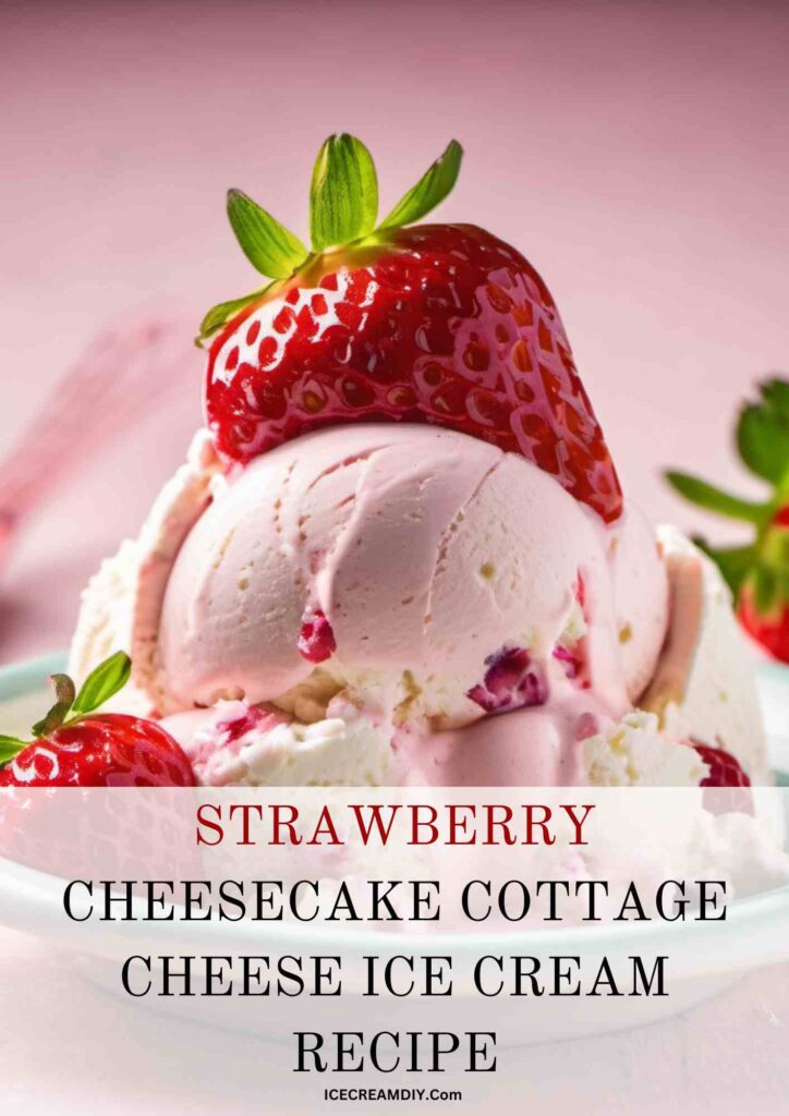 Strawberry Cheesecake Cottage Cheese Ice Cream Recipe