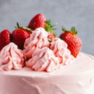 Strawberry Cream Cheese Icing With Fresh Strawberries Recipe